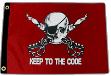 Keep to the code pirate flag